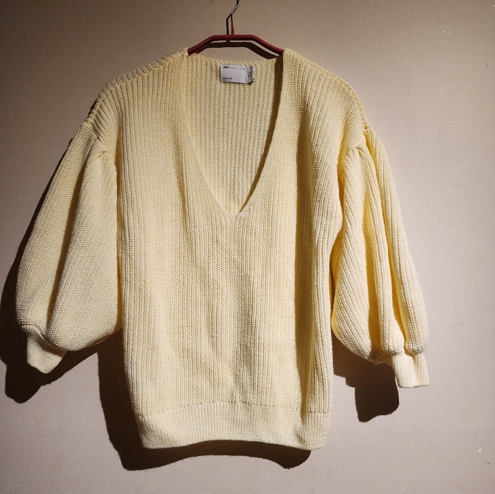 ASOS Soft Yellow V-Neck Sweater